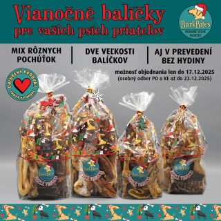 Vianoce sú za rohom! 🎄✨ Nezabudnite na tých, ktorí vám robia každý deň radosť - na vašich chlpáčov 🐶💕 Vianočné balíčky si...